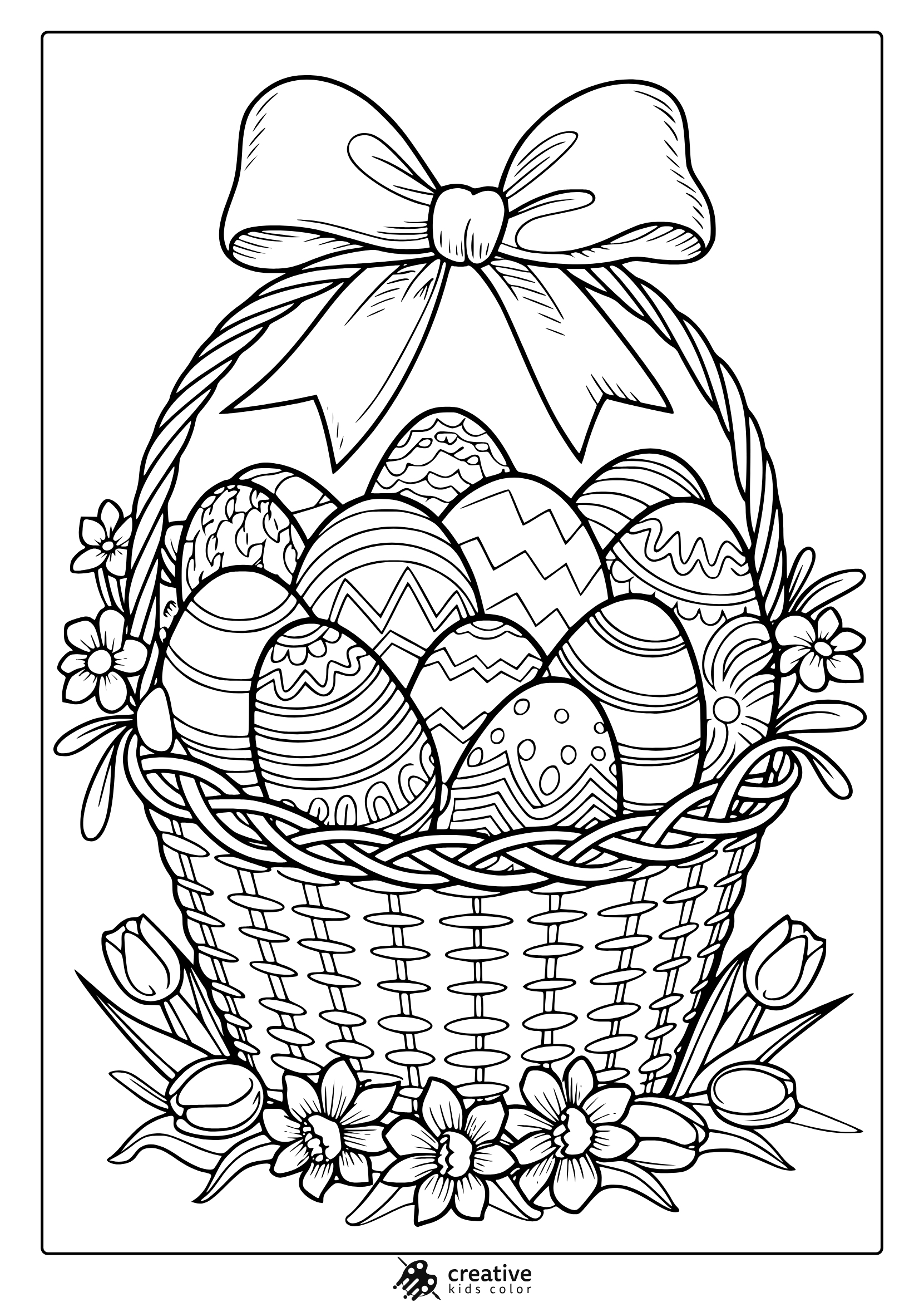 30+ Easter Coloring Pages (Free Printable Pdfs) for Free Printable Black and White Easter Cards For Kids