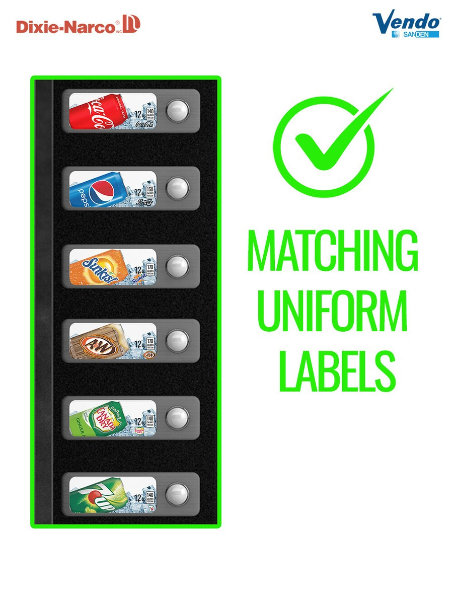 (30) Vending Machine Labels - Big Red - Coke Zero - Diet Pepsi - Dasani - Crush inside Free Printable Pepsi Cola Vending Labels