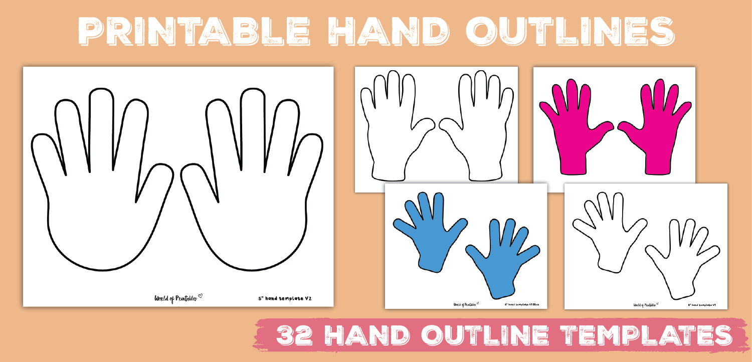 32 Hand Outline Printable Templates - World Of Printables pertaining to Free Printable Hand Template