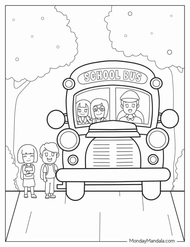 35 School Bus Coloring Pages (Free Pdf Printables) with regard to Free Bus Safety Printables