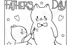 36 Cute Father'S Day Coloring Pages (Free Printable) – Cassie throughout Free Printable Fathers Day Cards From the Cat
