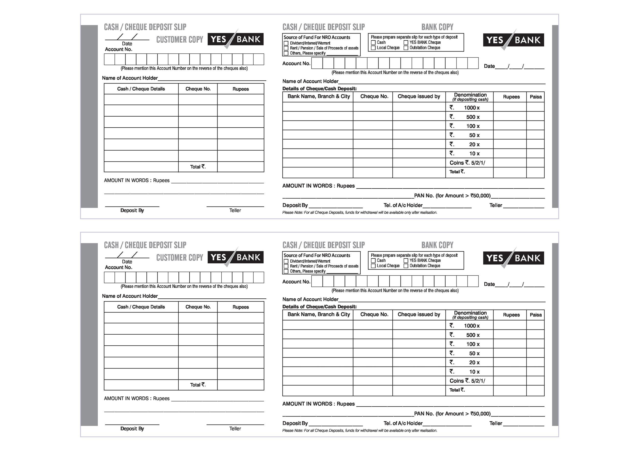 37 Bank Deposit Slip Templates &amp;amp; Examples ᐅ Templatelab throughout Free Printable Blank Deposit Slips