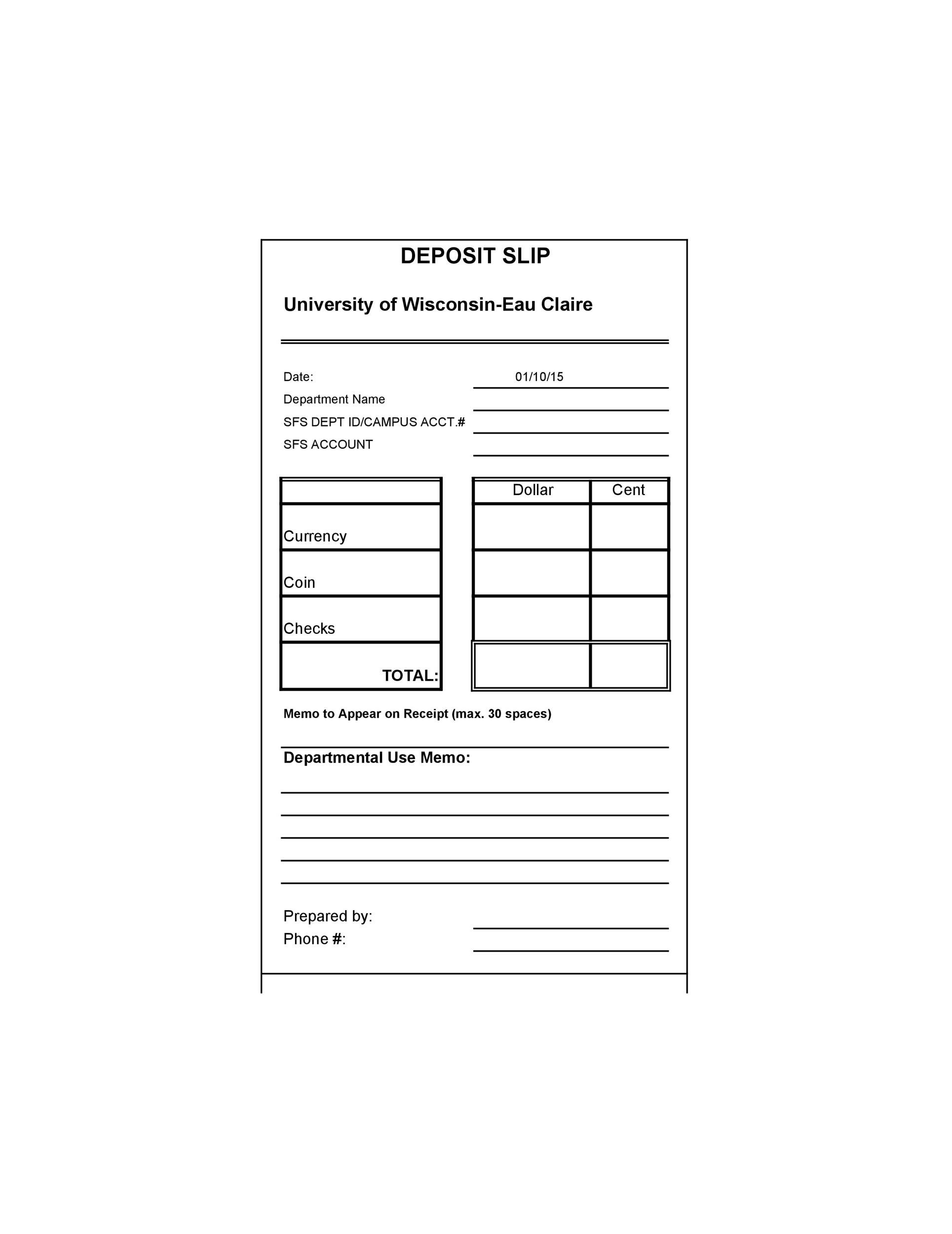 37 Bank Deposit Slip Templates &amp;amp; Examples ᐅ Templatelab with regard to Free Printable Blank Deposit Slips