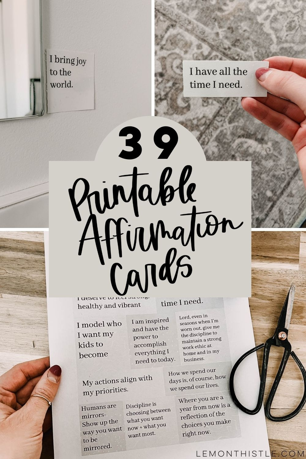 39 Free Printable Affirmations - Lemon Thistle in Free Printable Daily Affirmations