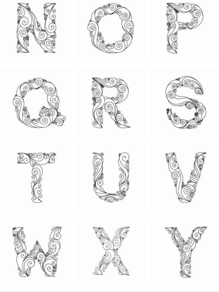 Free Printable Quilling Alphabet Letters