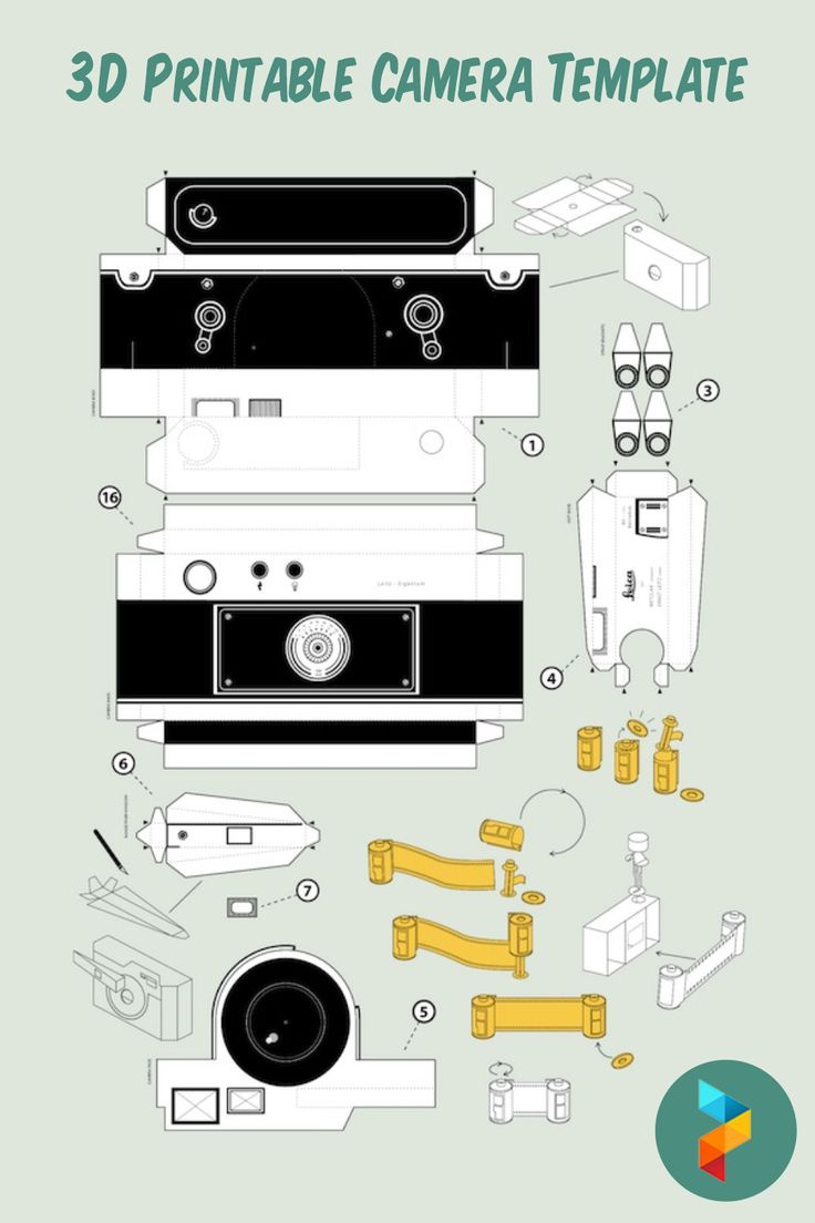 3D Camera Template - 10 Free Pdf Printables | Printablee intended for Free Printable Paper Camera Template