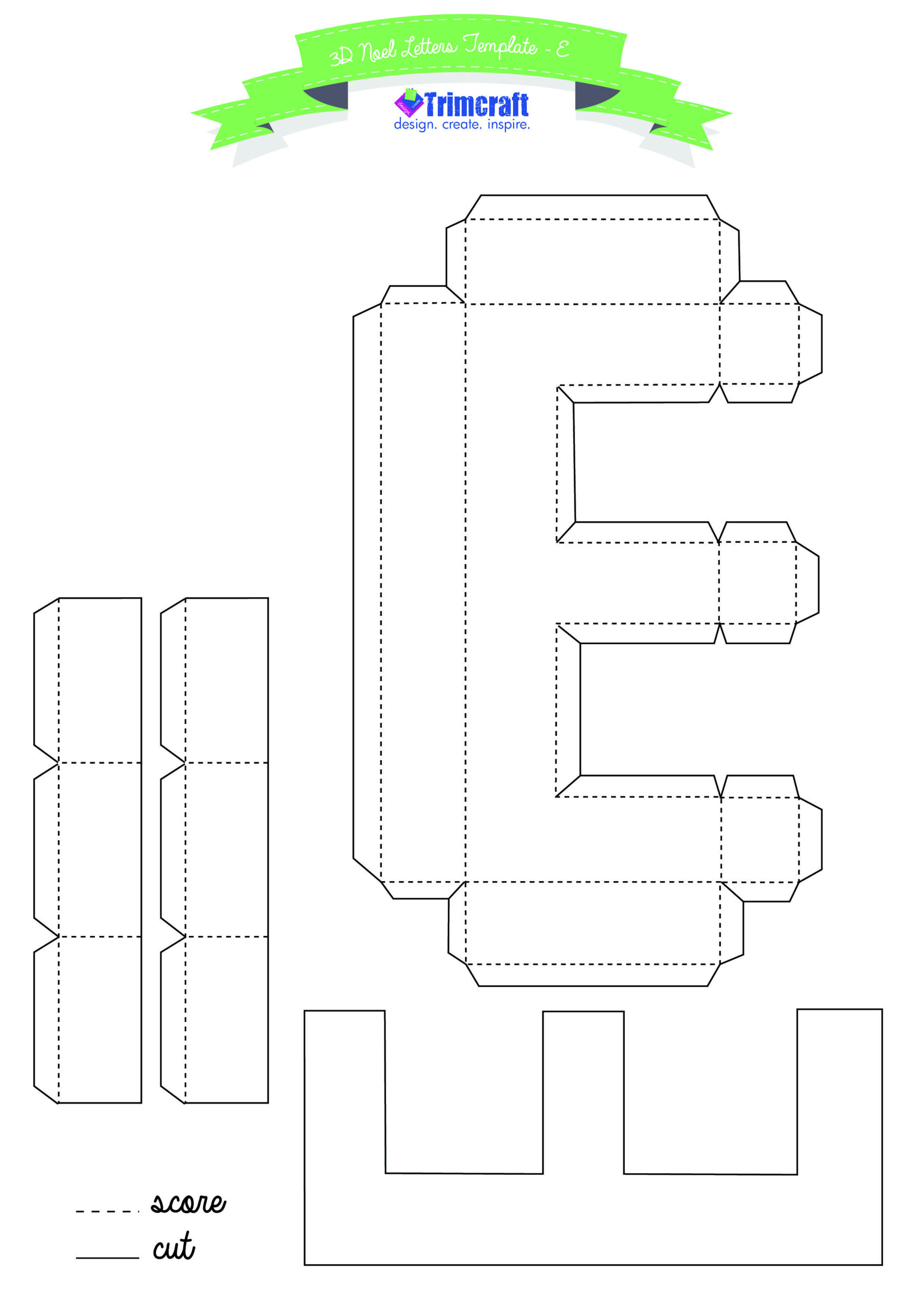 3D Letter Template in Free Printable 3D Letters