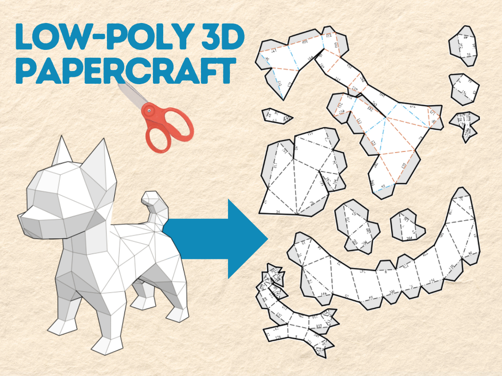 3D Papercraft throughout Free Low Poly Papercraft Templates