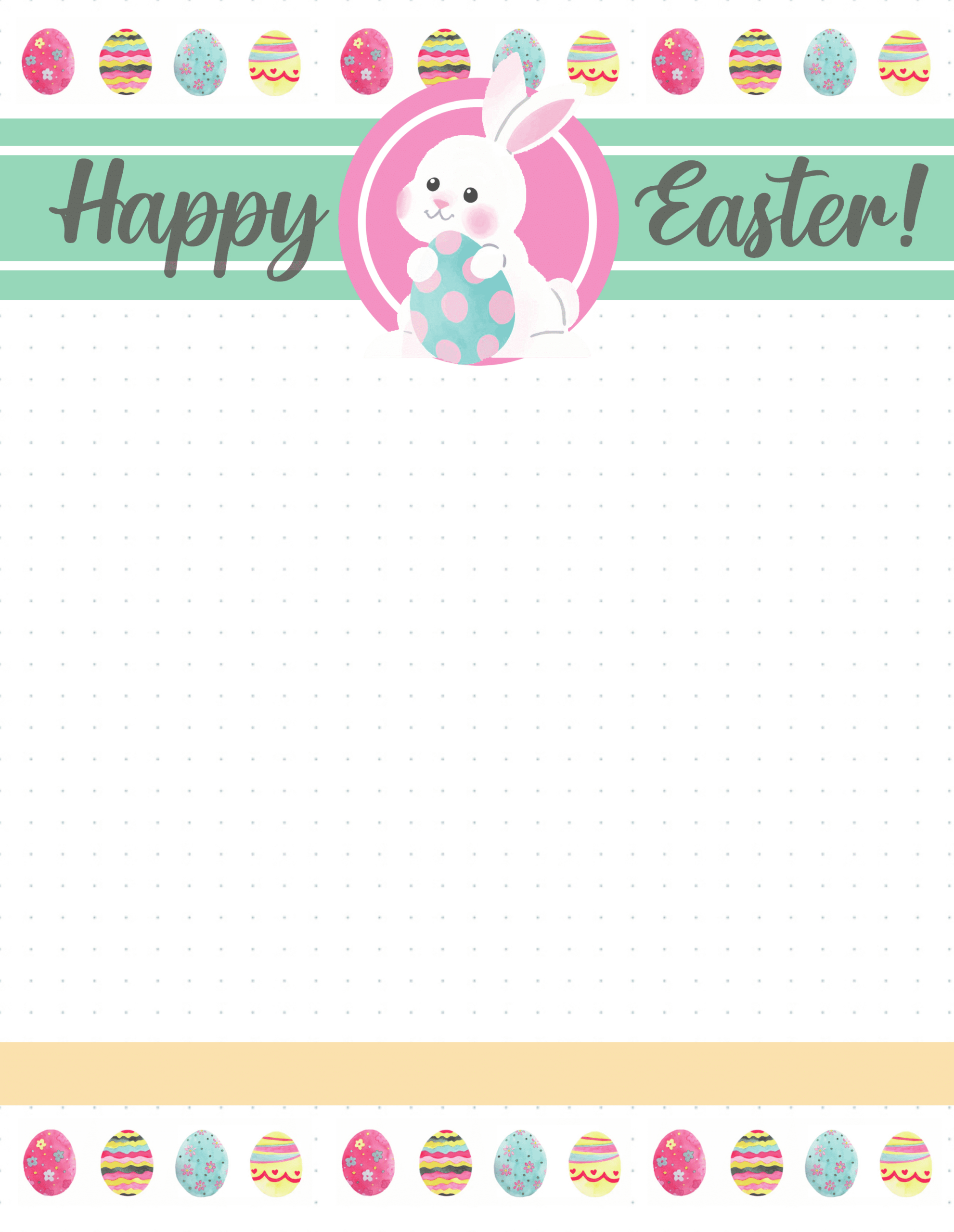 4 Free Printable Easter Bunny Letters for Free Printable Happy Easter Writing
