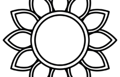 40 Best Sunflower Templates – World Of Printables in Sunflower Stencils Free Printable