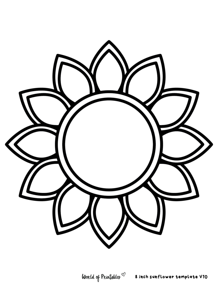 Sunflower Stencils Free Printable