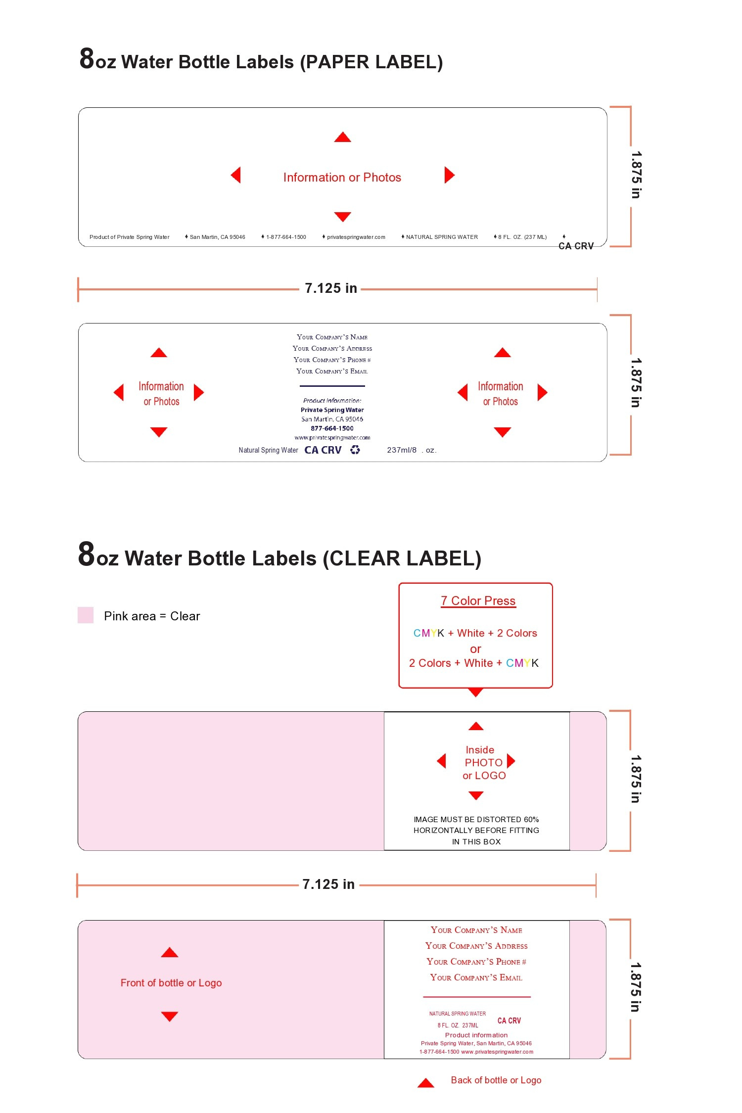 40 Editable Water Bottle Label Templates (100% Free) with Free Printable Water Bottle Label Template