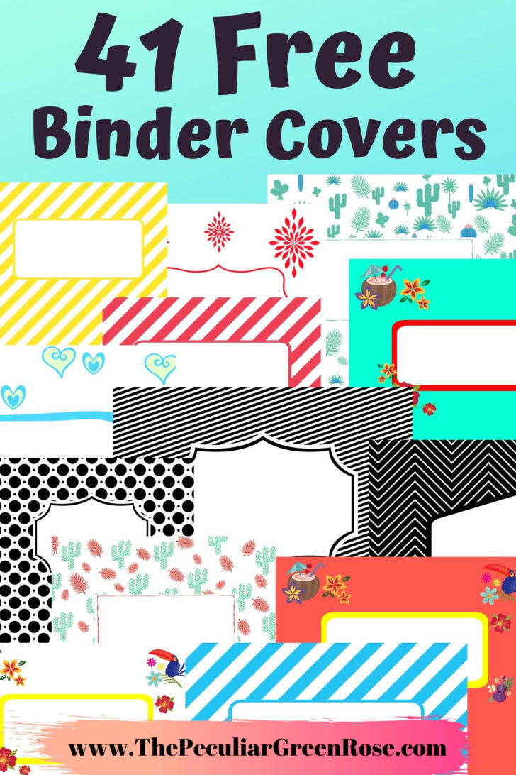 Free Editable Printable Binder Covers and Spines