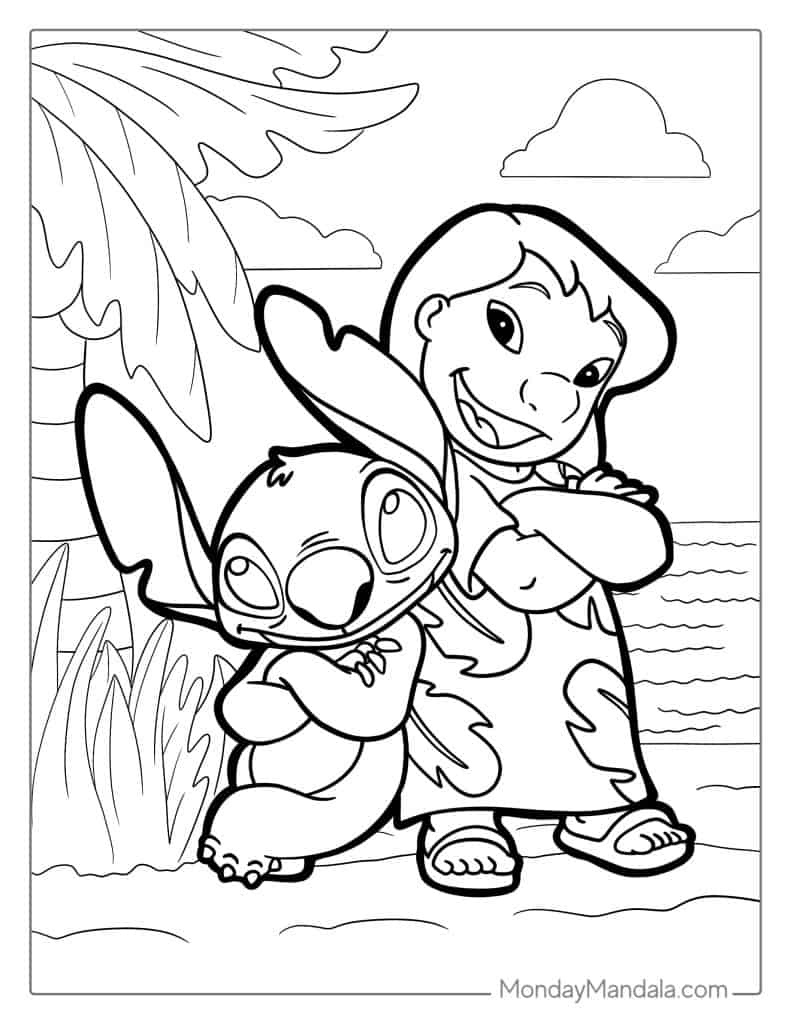 42 Lilo &amp;amp; Stitch Coloring Pages (Free Pdf Printables) with regard to Free Lilo and Stitch Printables