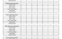 42 Printable Bathroom Cleaning Checklists [Word, Pdf, Excel] for Free Bathroom Cleaning Log Template