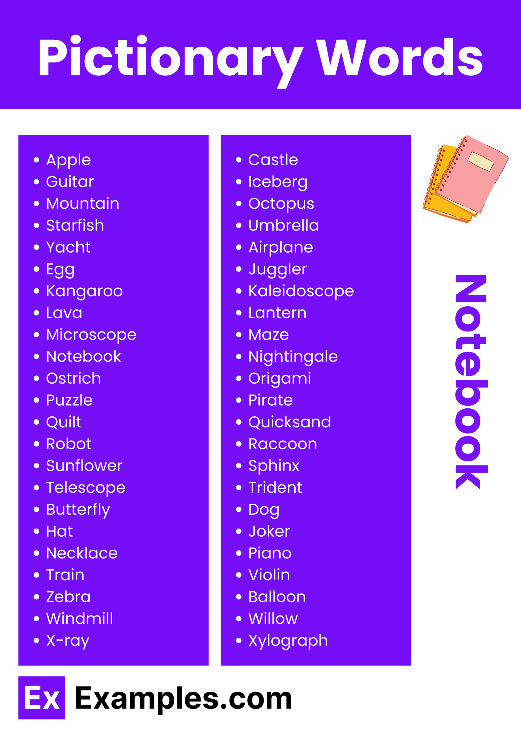 450+ Pictionary Words List, Meaning, Pdf pertaining to Free Printable Pictionary Word List