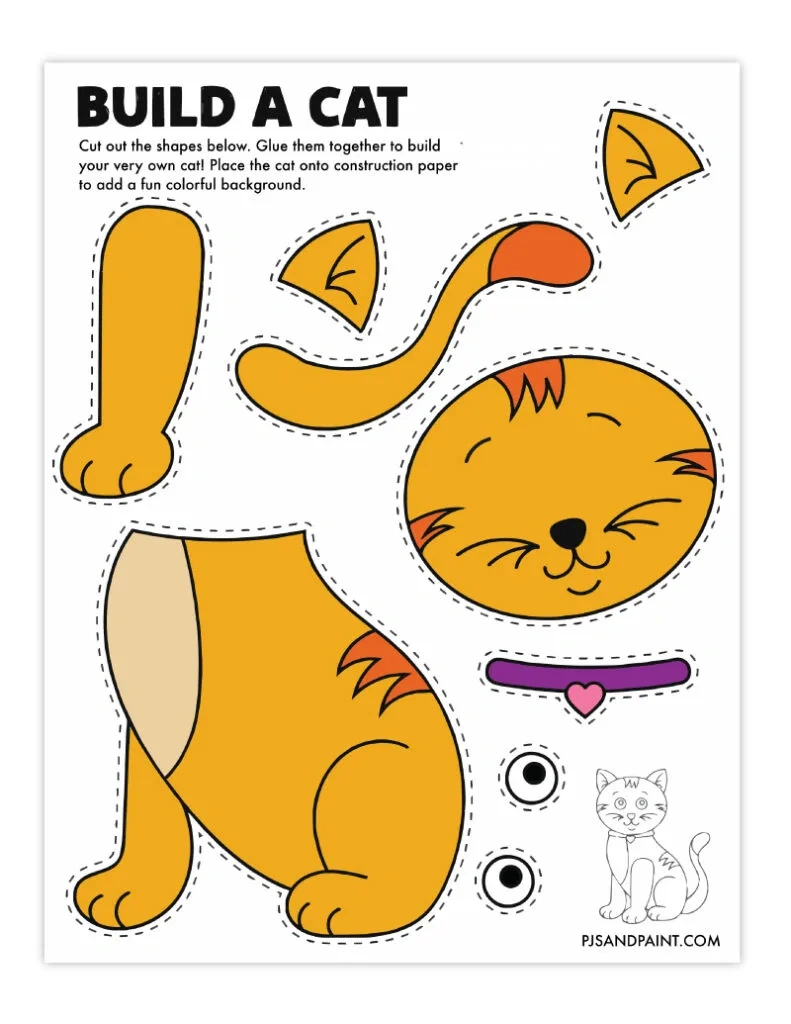 46 free printable build your own animal crafts pjs and paint pertaining to free printable animal shapes 46 Free Printable Build Your Own Animal Crafts - Pjs And Paint pertaining to Free Printable Animal Shapes