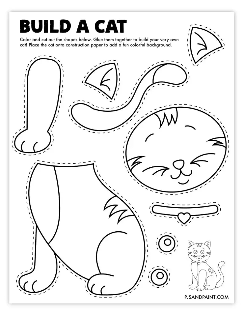 46 free printable build your own animal crafts pjs and paint with free printable animal shapes 46 Free Printable Build Your Own Animal Crafts - Pjs And Paint with Free Printable Animal Shapes