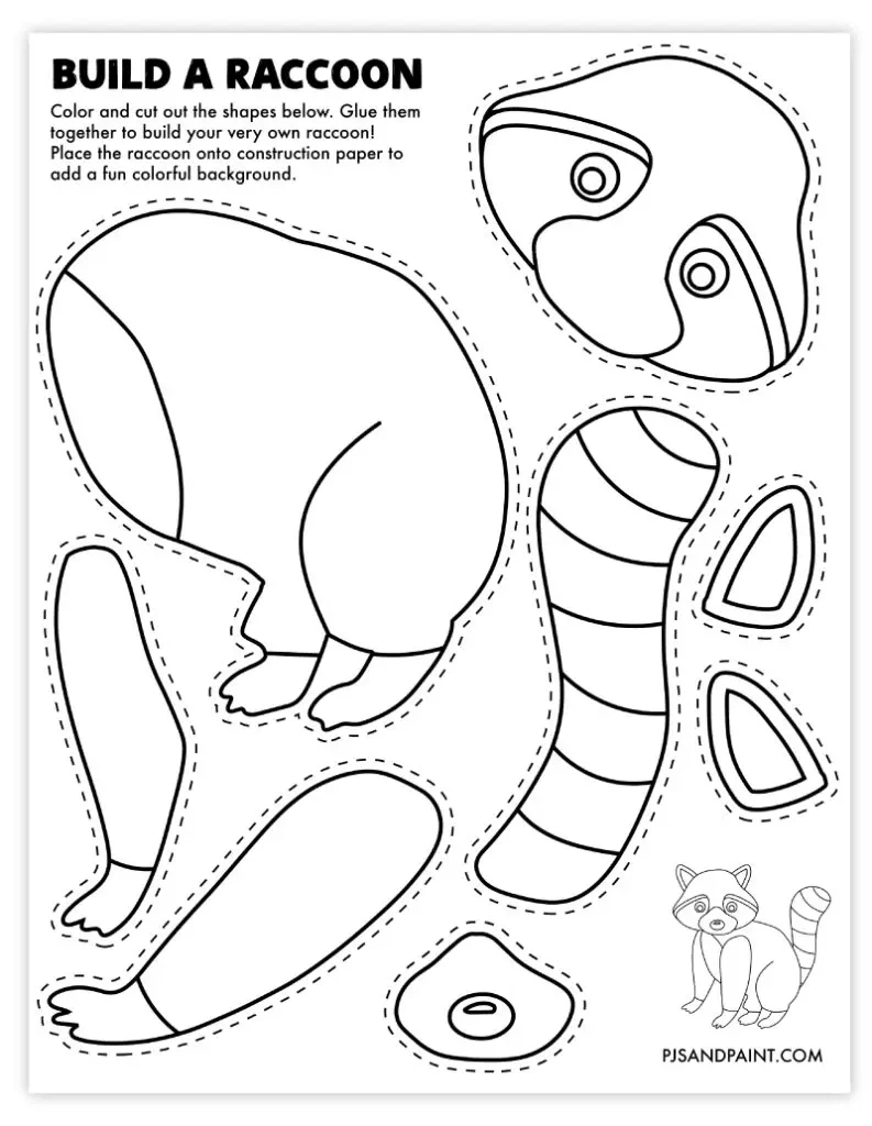 46 Free Printable Build Your Own Animal Crafts - Pjs And Paint within Free Animal Templates To Print