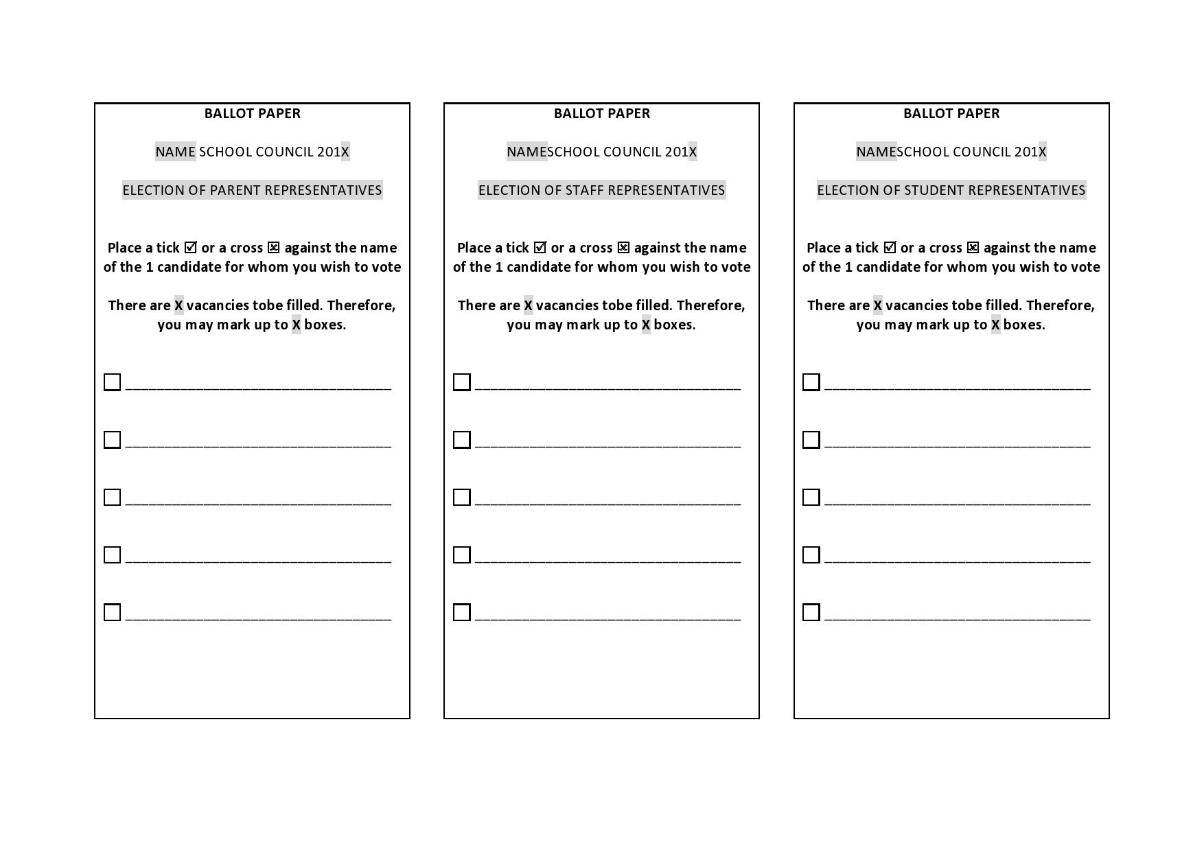 47 Free Voting Ballot Templates [Word, Pdf] ᐅ Templatelab throughout Free Editable Voting Ballot Template