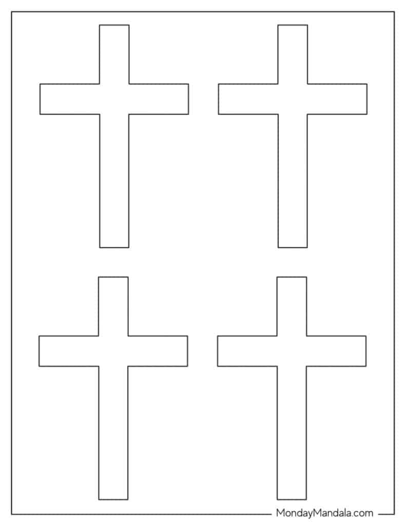 48 Cross Templates (Free Pdf Printables) with Free Printable Cross
