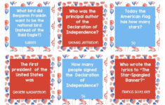 4Th Of July Trivia Cards For Kids: Free Printable Trivia Questions in Free Printable Trivia Cards