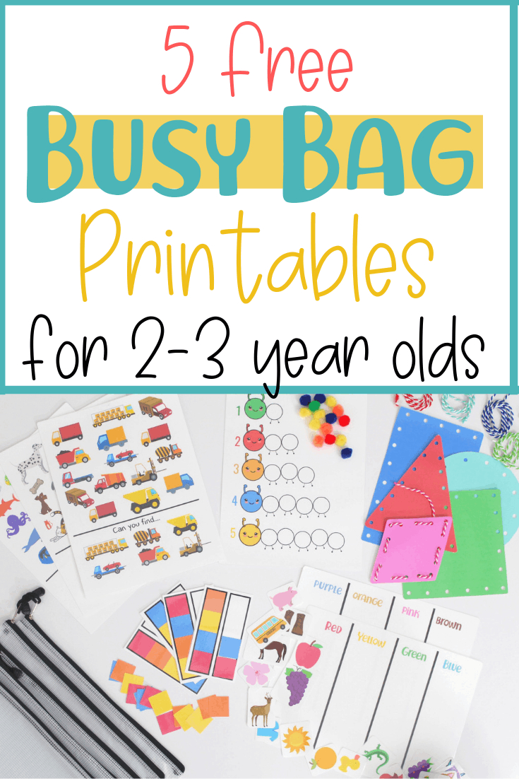 5 Free Busy Bag Printable Activities For Toddlers - Little intended for Free Busy Book Printables