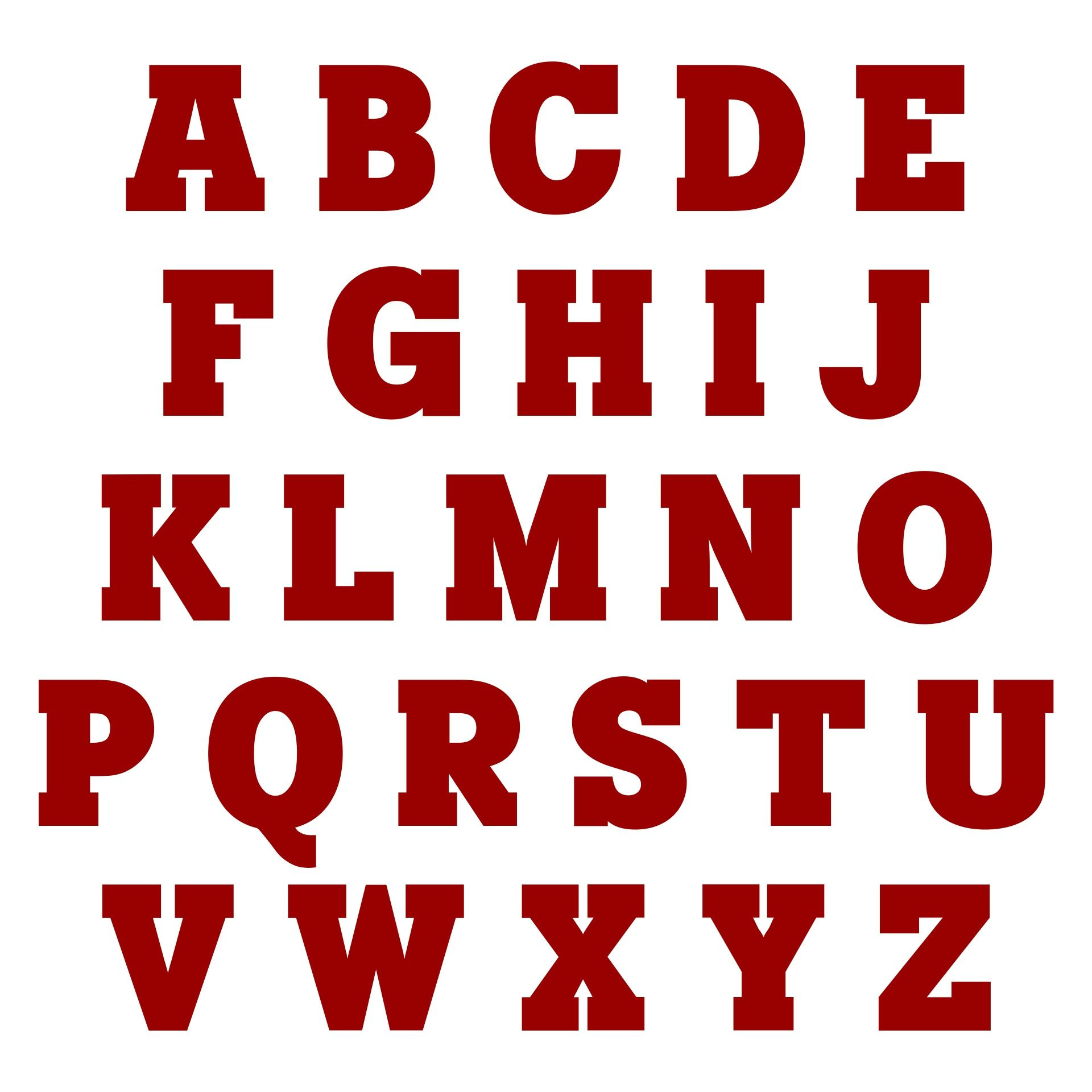 5 Inch Letters A-Z - 10 Free Pdf Printables | Printablee pertaining to Free Printable Red Alphabet Letters