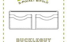 5-Pocket Bifold Wallet Pattern, Pdf Template – Buckleguy in Free Printable Money Wallets