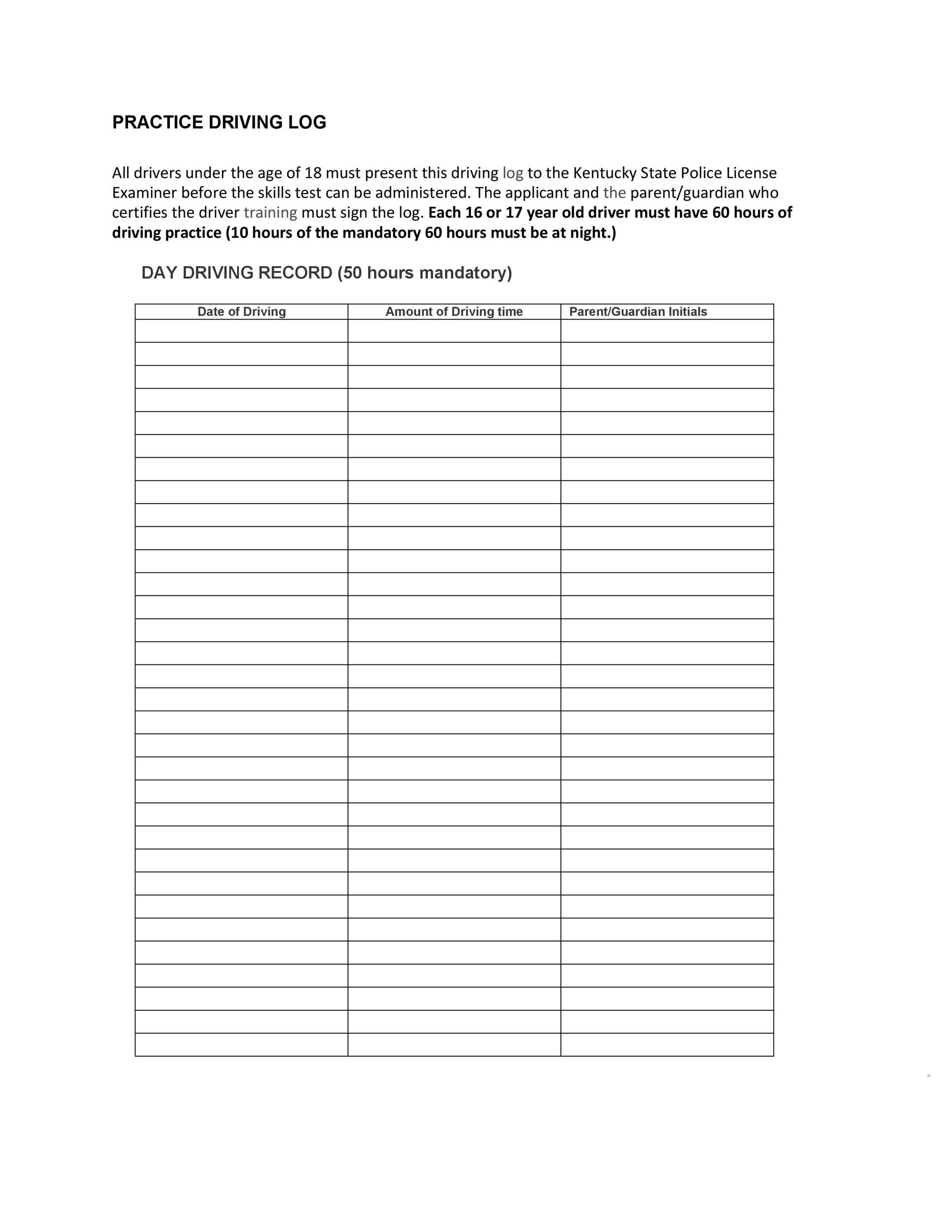 50 Printable Driver&amp;#039;S Daily Log Books [Templates &amp;amp; Examples] pertaining to Free Printable Driver Log Book
