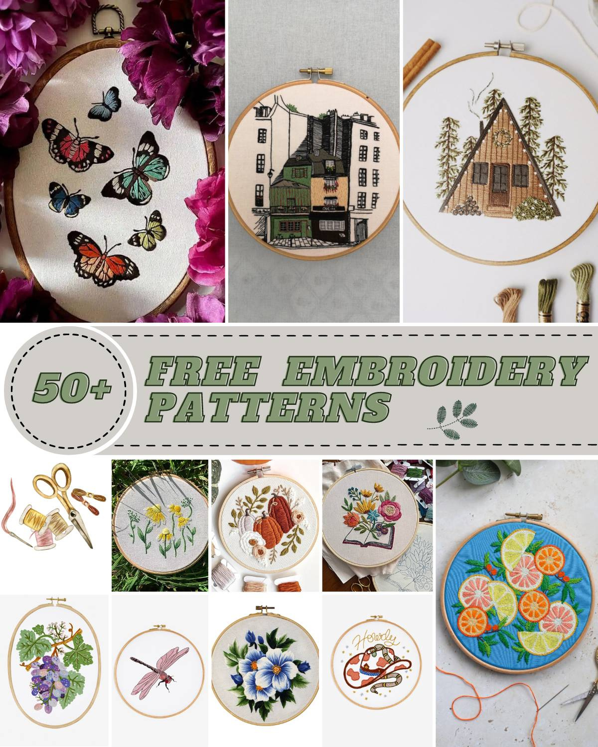 55 Beautiful And Free Embroidery Patterns • Craft Passion inside Free Printable Paper Embroidery Patterns