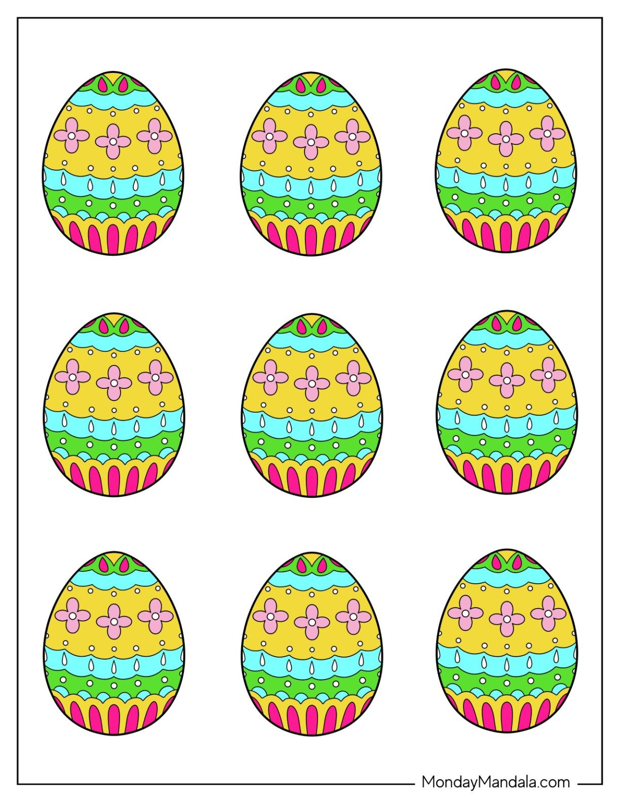 58 Easter Egg Templates (Free Pdf Printables) for Free Printable Easter Cutouts Website