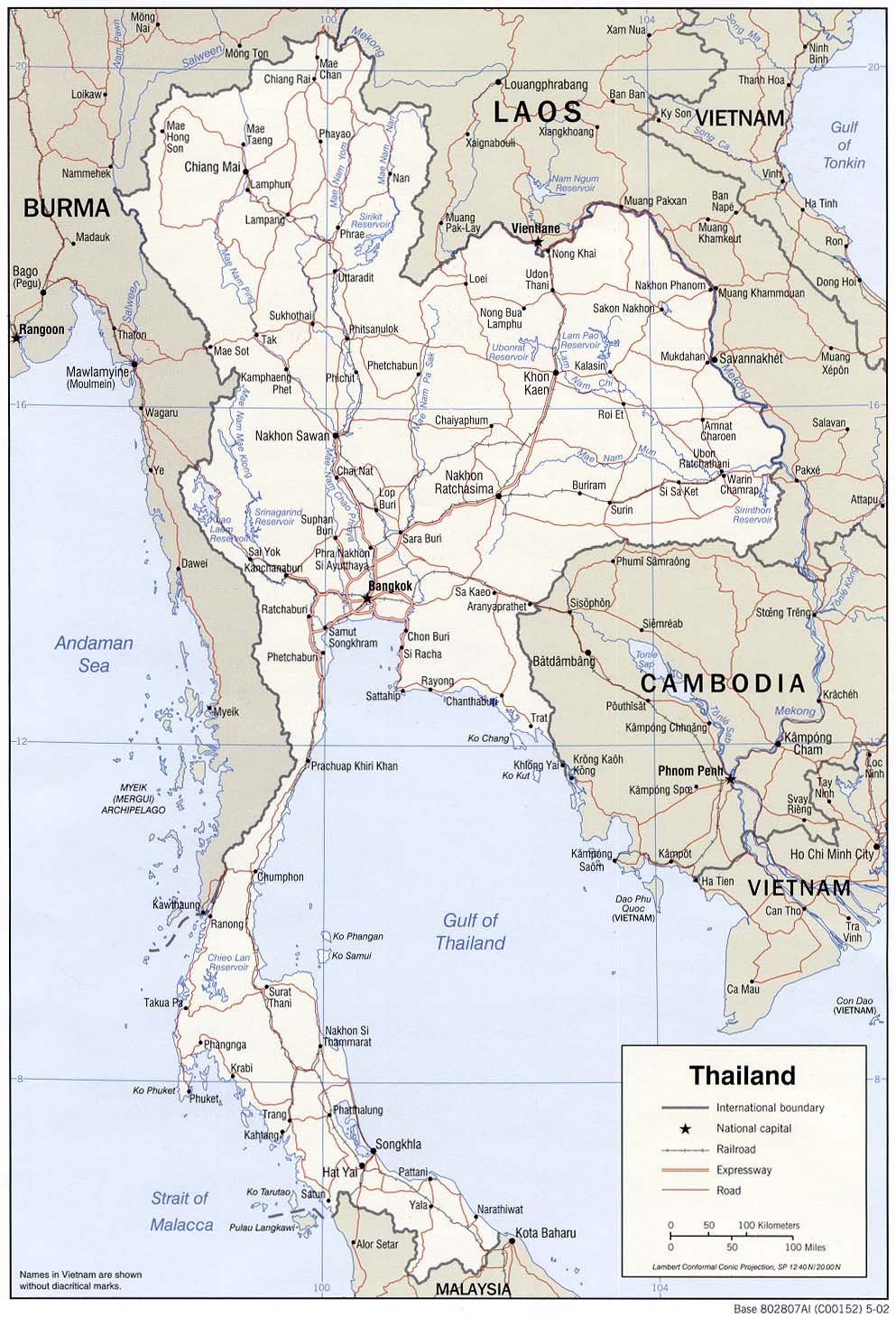 6 Free Maps Of Thailand - Ase/Anup inside Free Printable Map Of Thailand