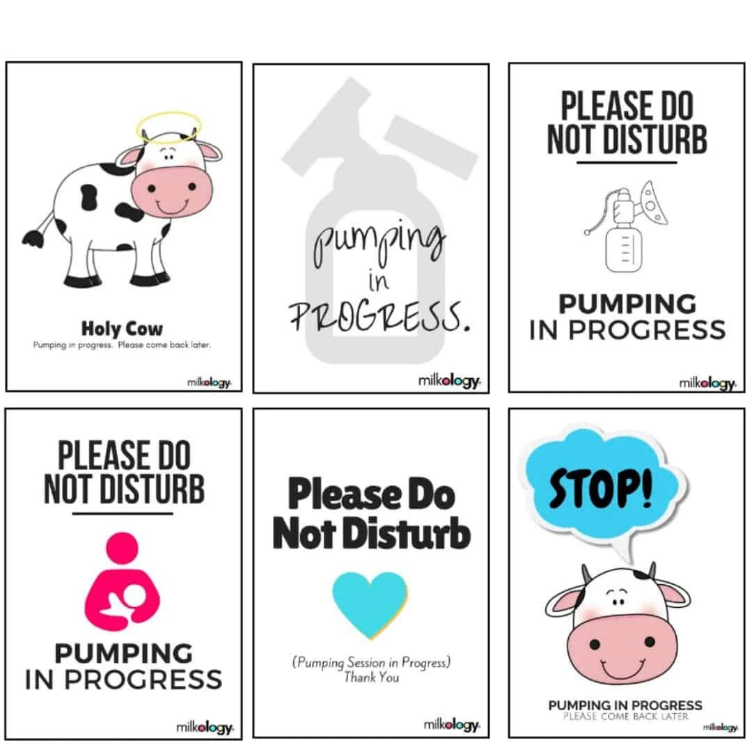 6 Free Printable Pumping Door Signs! — Milkology® with regard to Free Printable Bedroom Door Sign