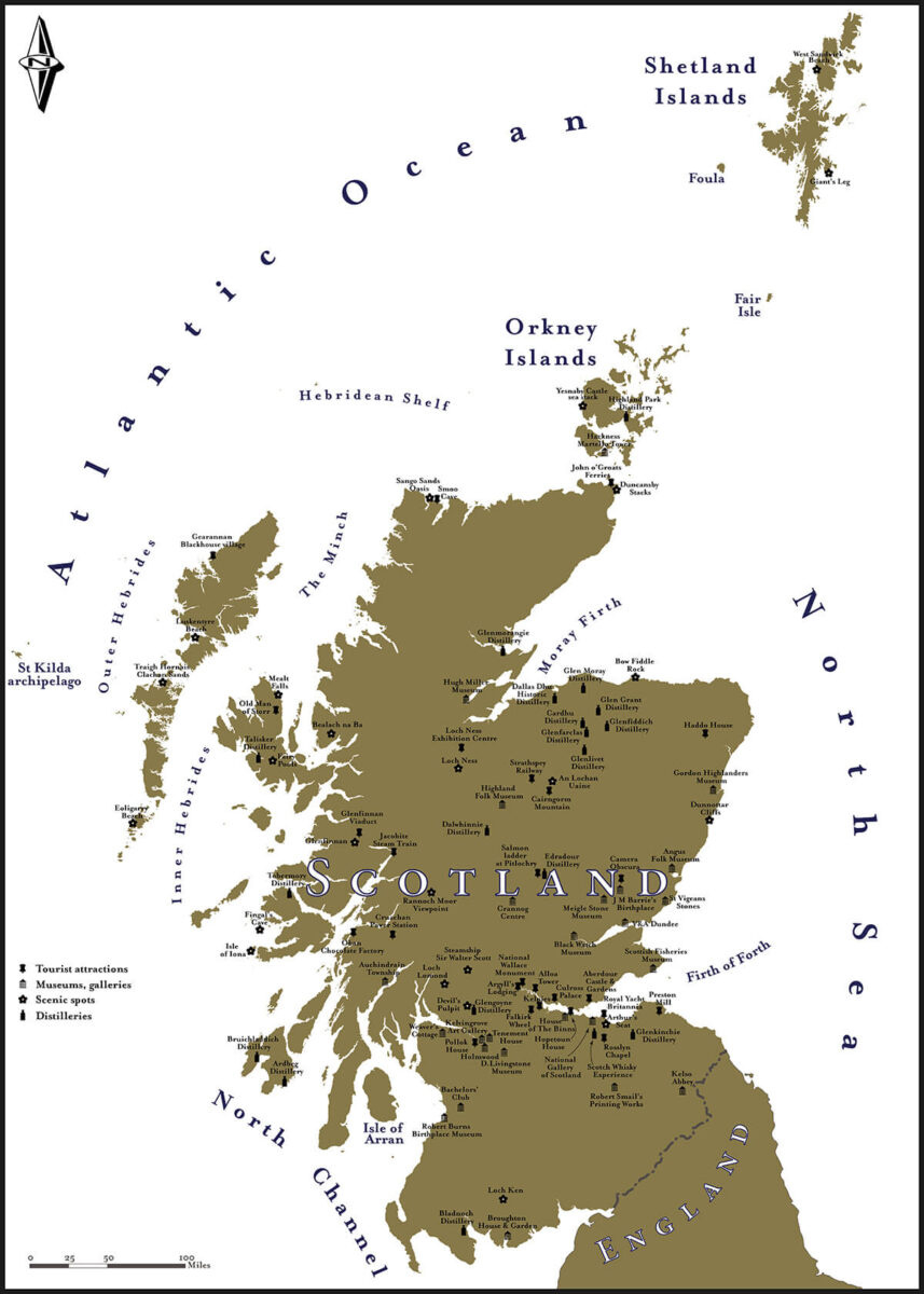 6 Maps Of Scotland (Free To Use) - Highland Titles with regard to Printable Map of Scotland Free