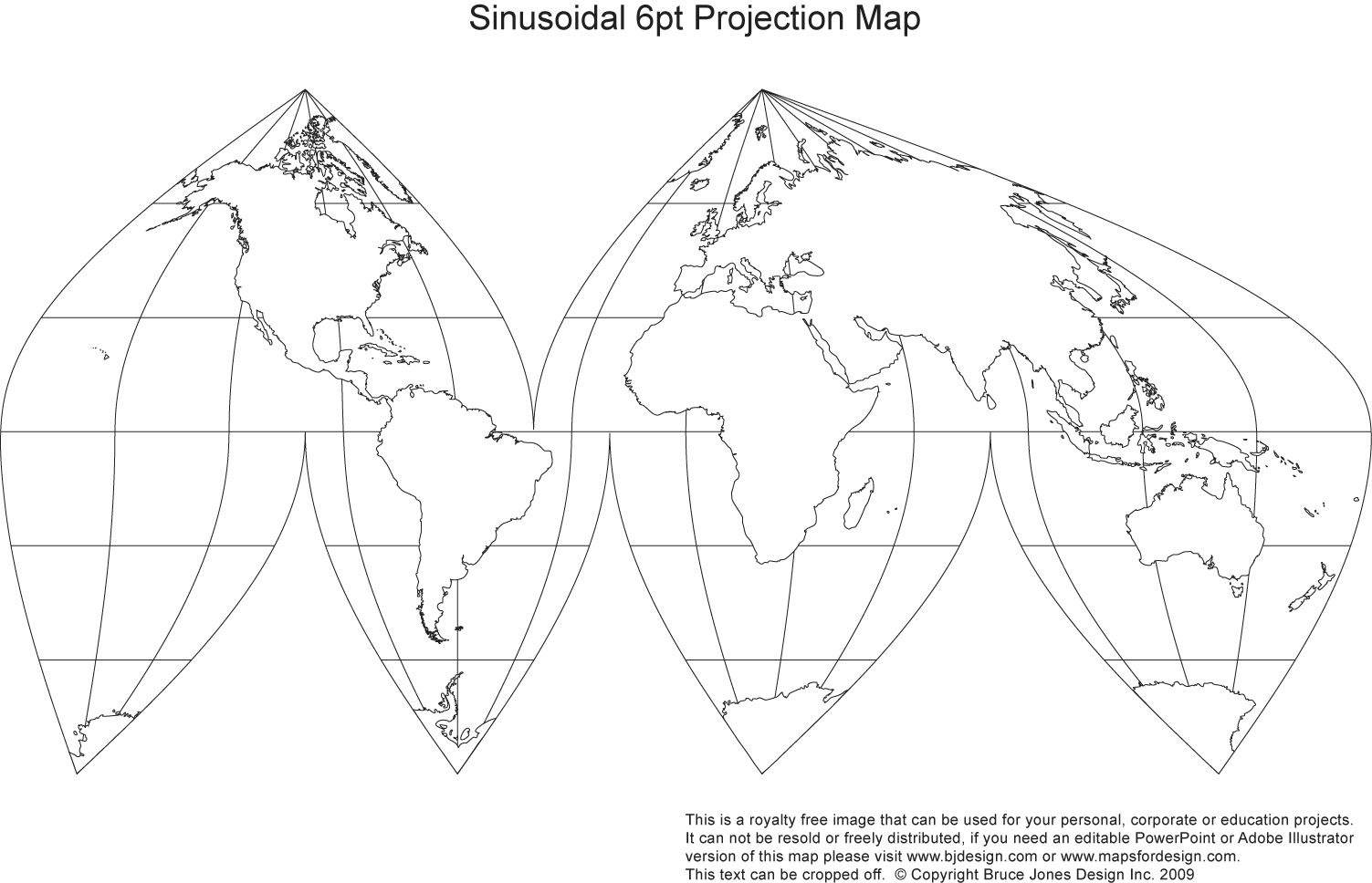 6-Point Projection Map regarding Free Printable Globe Template