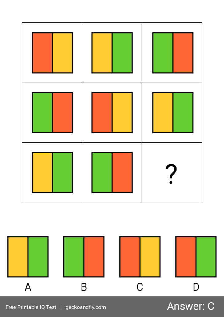 Free IQ Test Printable