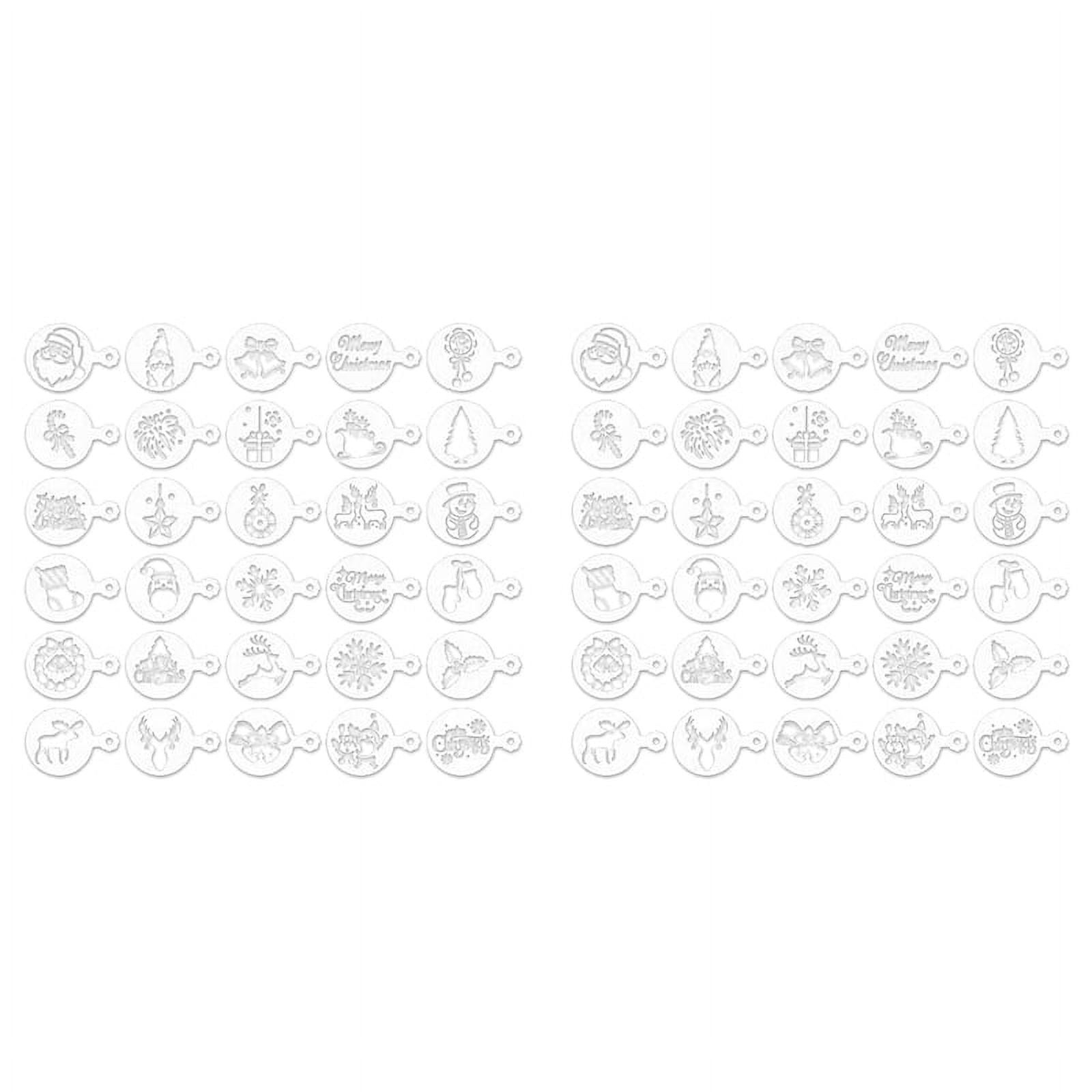60 Pieces Cookie Stencils Cake Templates Coffee Stencils Reusable for Free Printable Cookie Stencil Templates