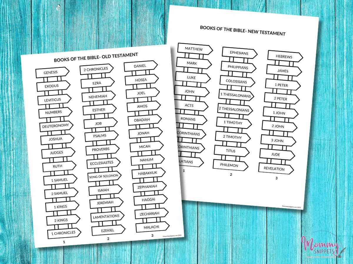 66 Books Of The Bible Printable + A Books Of The Bible Craft Game in Free Printable Books of the Bible
