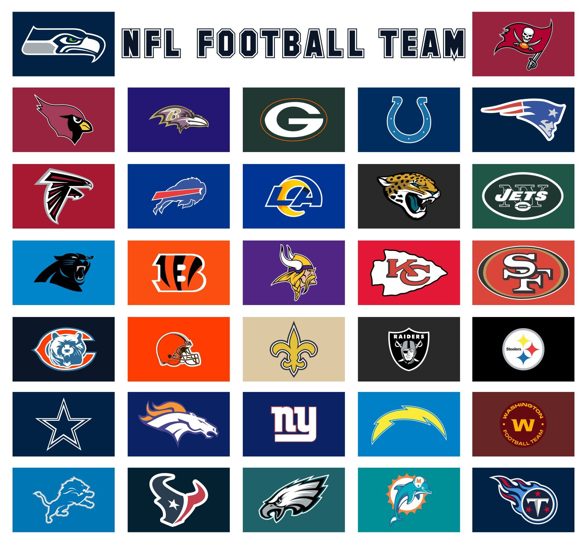 7 Nfl Team Colors Ideas | Nfl Team Colors, Team Colors, Nfl Teams in Free Printable NFL Team Logos