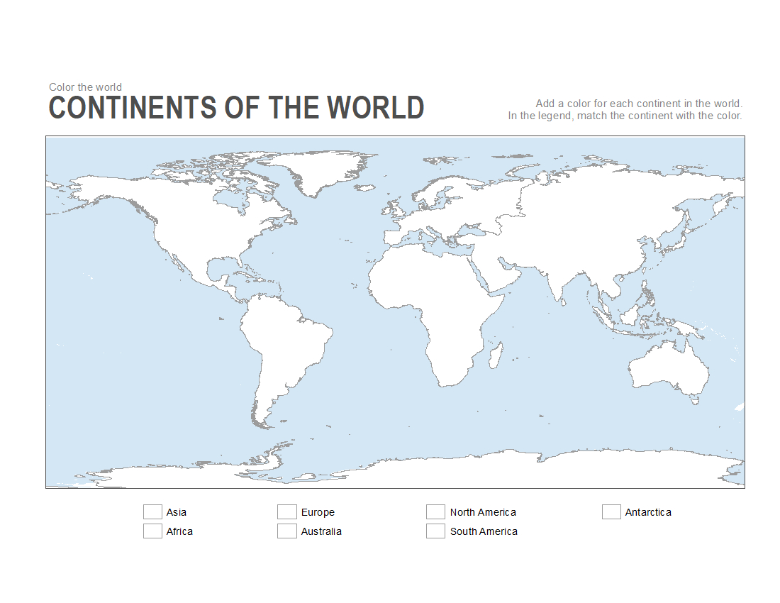 7 Printable Blank Maps For Coloring - All Esl within Free Printable Blank Map of the 7 Continents