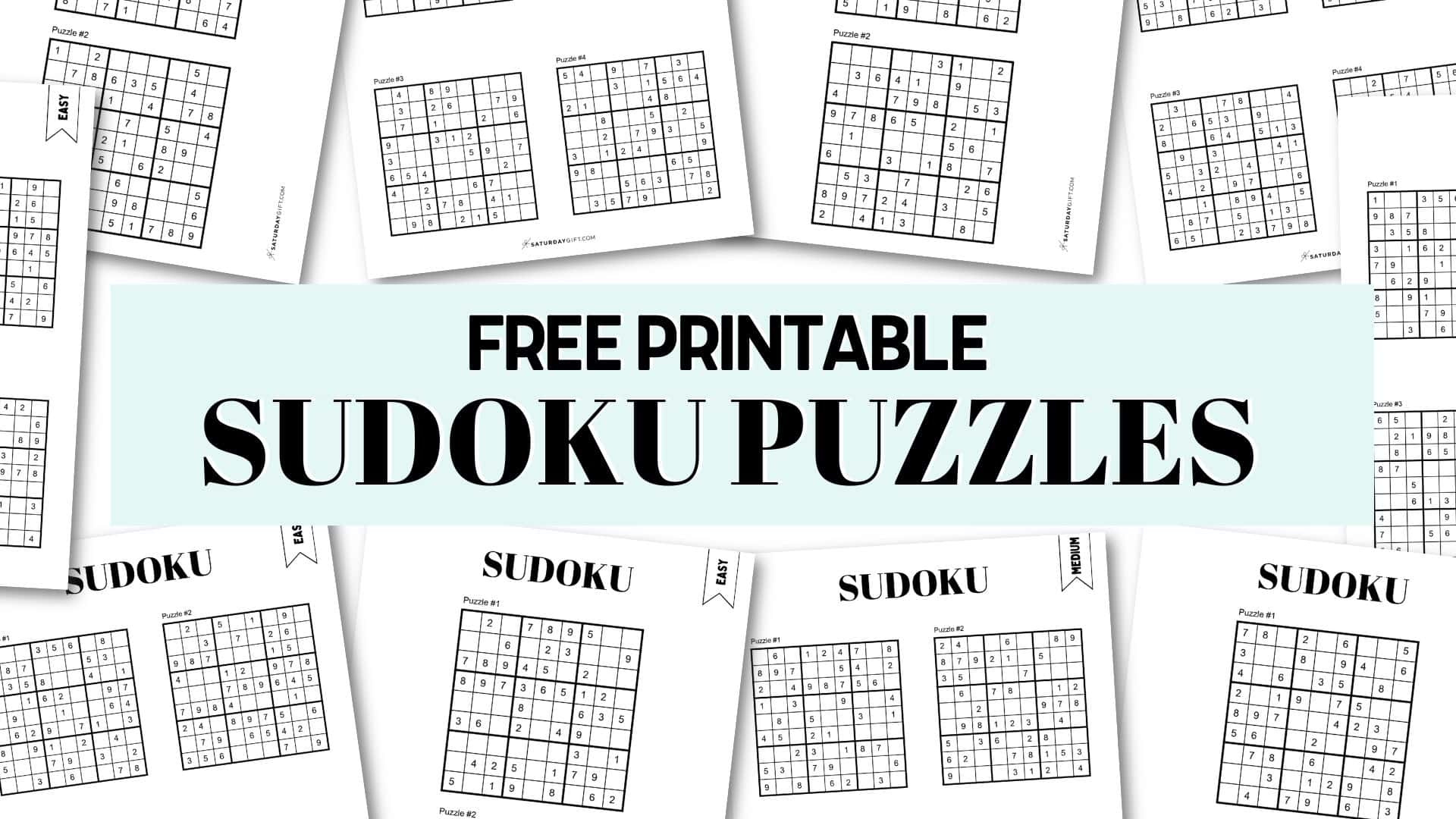 72 Free Printable Sudoku Puzzles | Saturdaygift for Free Printable Sudoku Medium