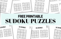 72 Free Printable Sudoku Puzzles | Saturdaygift pertaining to Free Printable Alphabet Sudoku Puzzles