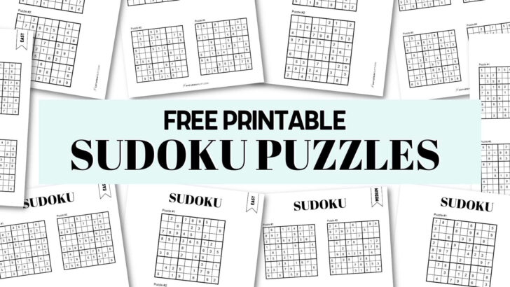 Free Printable Alphabet Sudoku Puzzles
