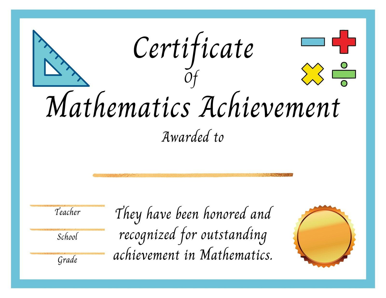 74 Awards Certificate Ideas To Save Today | Award Certificate intended for Free Printable Math Certificates