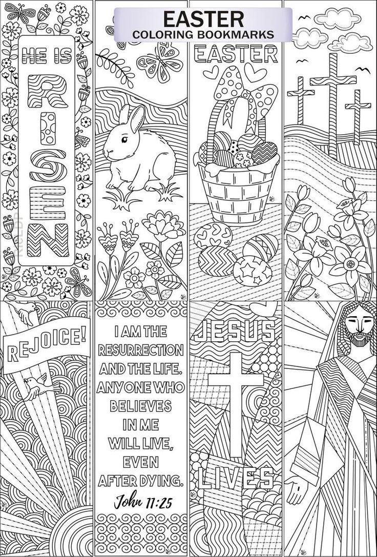 8 Easter-Themed Coloring Bookmarks For Kids And Adults – Printable pertaining to Free Printable Religious Easter Bookmarks For Adults