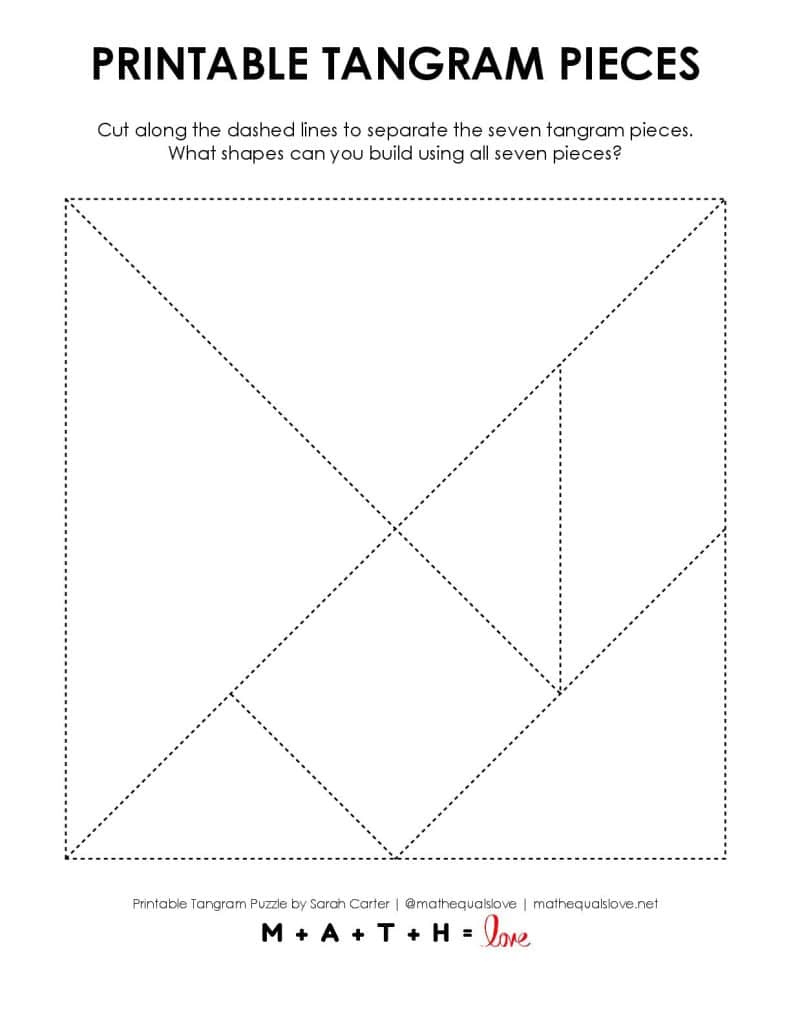 97 Free Tangram Puzzles (Printable Pdf Challenges) with regard to Free Tangram Printables