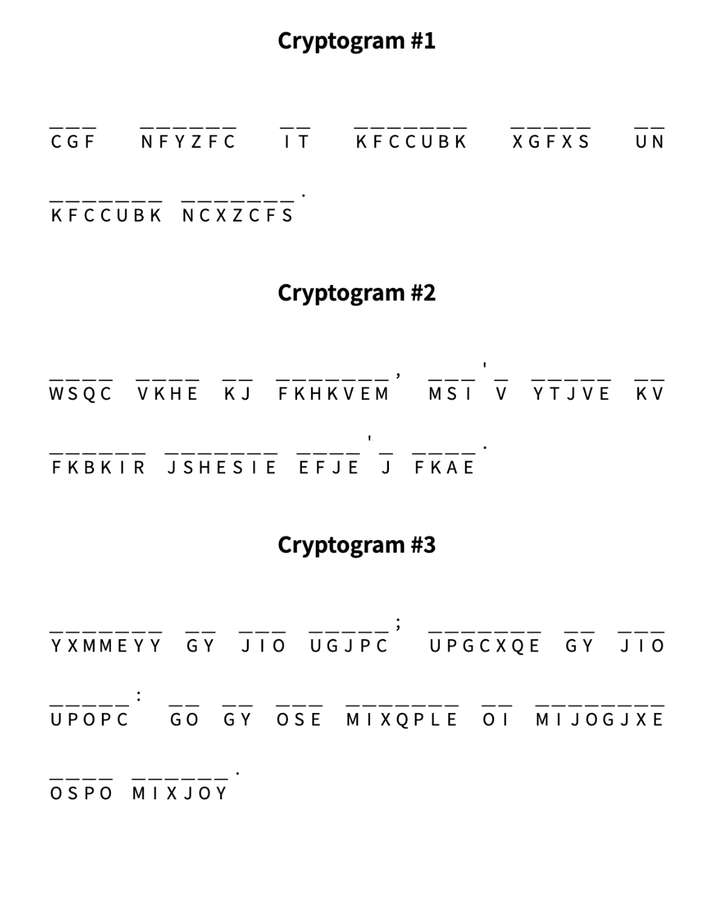 A Book Creator: Cryptogram Puzzle Creator Tool within Free Daily Printable Cryptoquote Puzzles