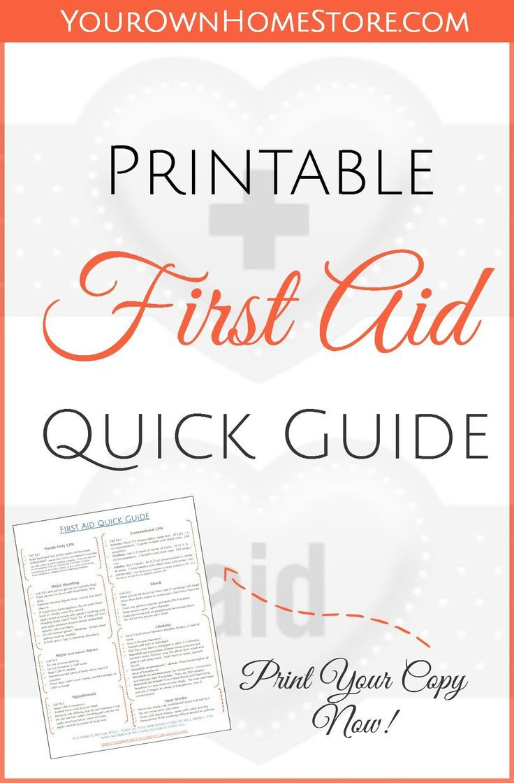 A Free Printable First Aid Guide within Free Printable First Aid Guide