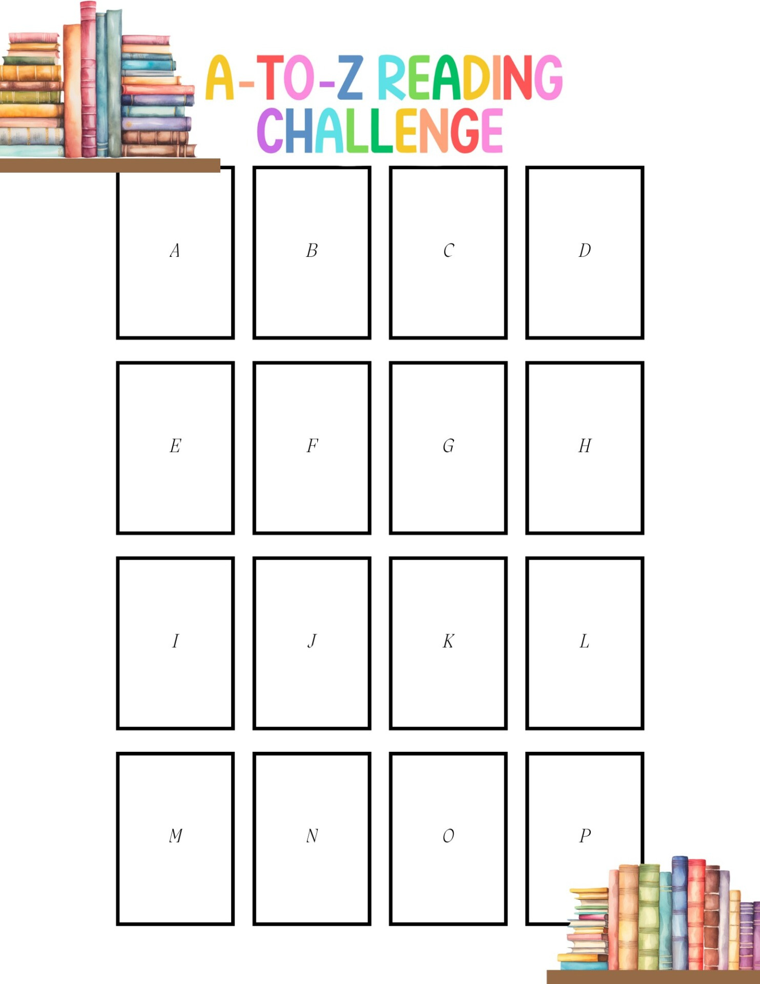 A-To-Z Reading Challenge | Gabby&amp;#039;S Happy Place for Reading A to Z Free Printable Books